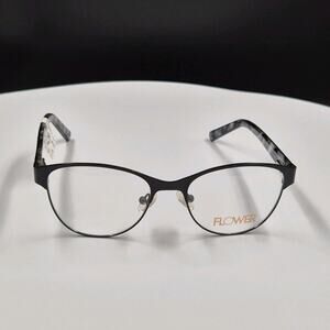 FLOWER FLR601217 001 Full Rim Black Eyeglass Frames Women Eyeglasses Plastic